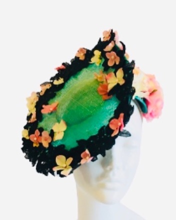 Green Flower Hat 