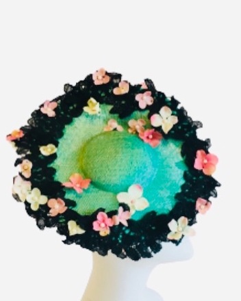 Green Flower Hat 