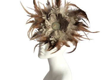 For Sale: Brown Feather Headpiece 