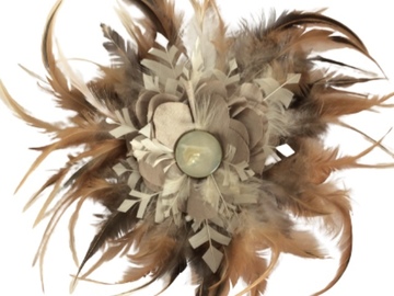 For Sale: Brown Feather Headpiece 