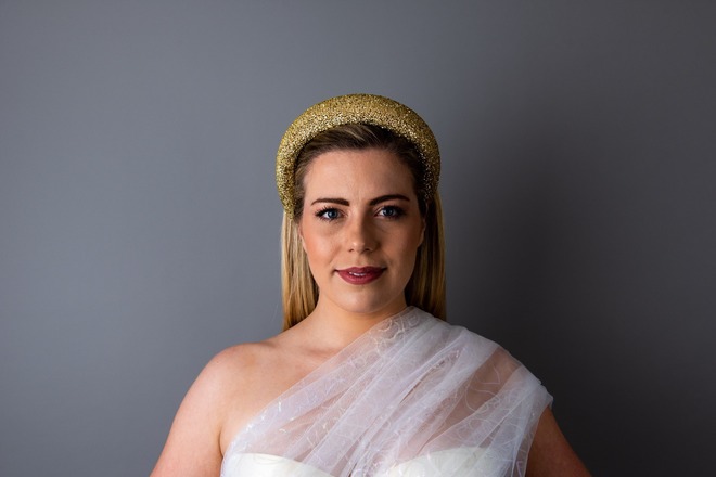Crazy in Love metallic Gold Wedding crown Headband
