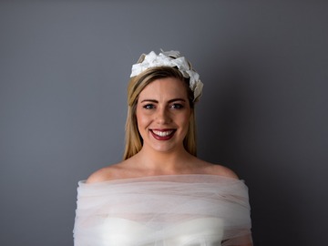 For Sale: Everlasting Love Velour Oak leaf Bridal Headpiece