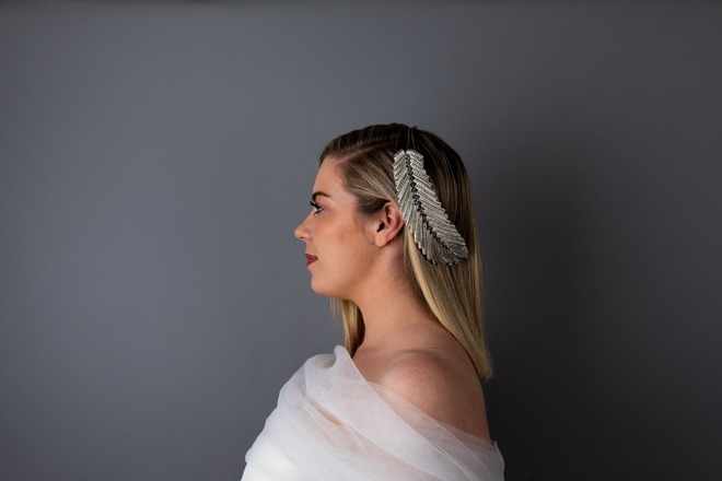 Only One for Me Beaded Wedding Headpiece