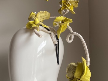 For Sale: Fleur- leather flower branches on band 