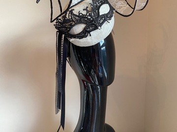 For Sale: Christine- white lace with black trim and a bit of drama