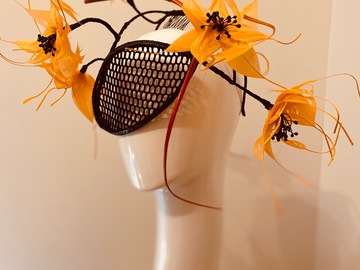 For Sale: Lily - orange feathered headpiece 