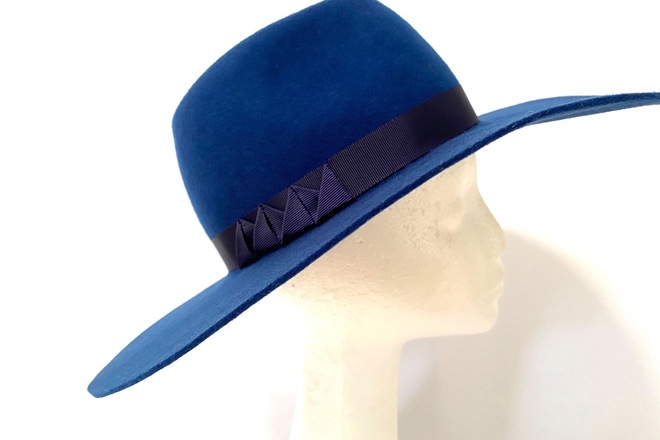 “Runway” blue fedora