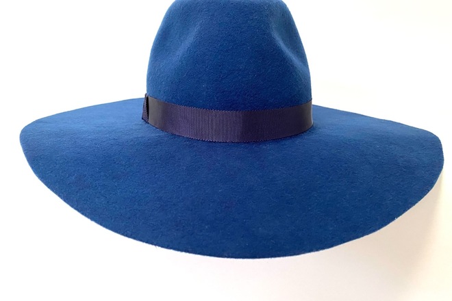 “Runway” blue fedora