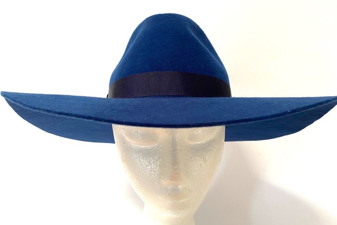 “Runway” blue fedora