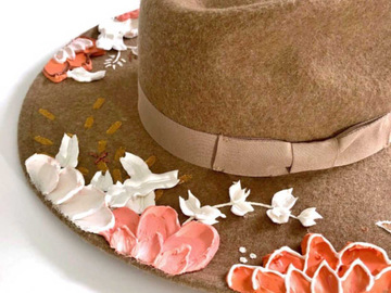 For Rent: Hand painted felt hat