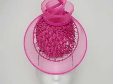 For Rent: Pink Leather Percher- Allport Millinery