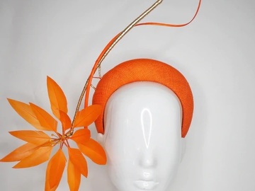 For Rent: Orange Headband- Allport Millinery