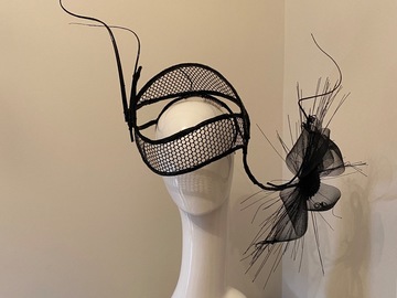 For Sale: Freeform black mesh swirls