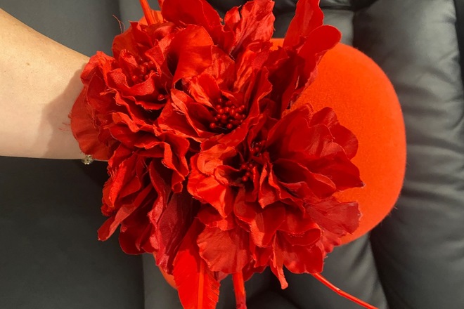 Red Felt Bucket Hat 
