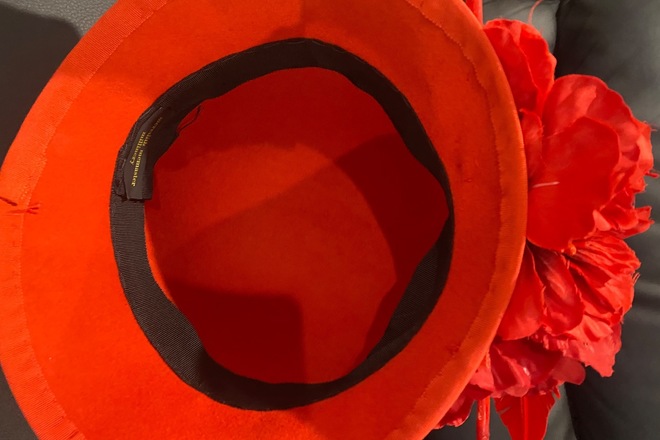 Red Felt Bucket Hat 