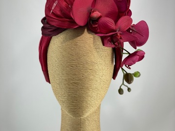 For Sale: B.Marvellous Burgundy/wine Headpiece by Melissa-Gaye Designs