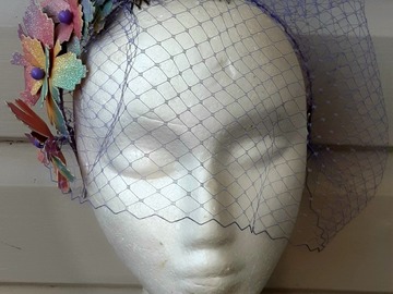 For Sale: Veiled rainbow pleather headband