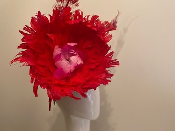 For Sale: Pink and red feather percher