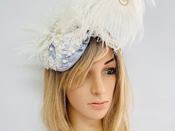 For Sale: White Feather Fascinator 