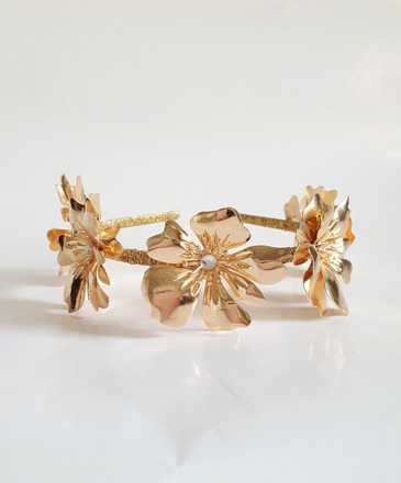 Gold flower headband 