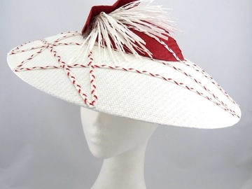 For Sale: Backyard Ascot - Red and White Dior Brim