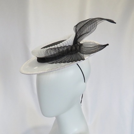 Black and White Mini Boater