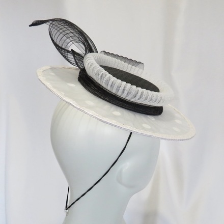 Black and White Mini Boater