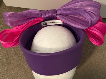 For Sale: Pink and purple leather Bow crown