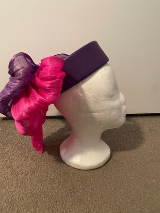 Pink and purple leather Bow crown