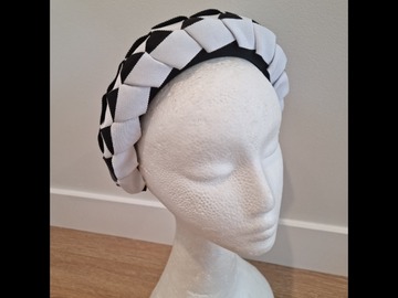 For Rent: Black and White Derby Day Headband