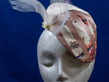 For Sale: Pink and Gold Sloping Beret