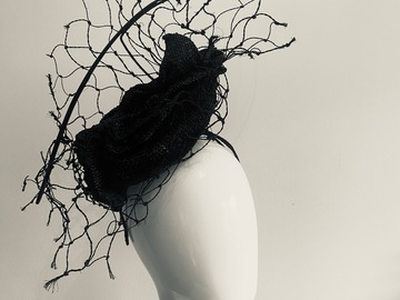 For Sale: Black sculptured shape with mesh 
