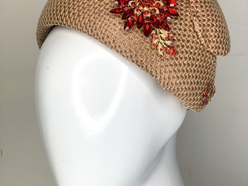 For Sale: Hepburn Halo with red & gold jewels