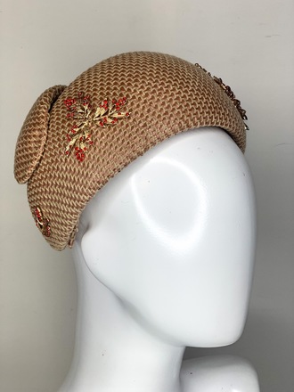 Hepburn Halo with red & gold jewels