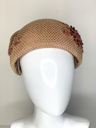 Hepburn Halo with red & gold jewels