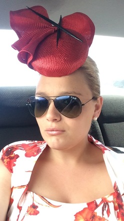 Red chopstick hat