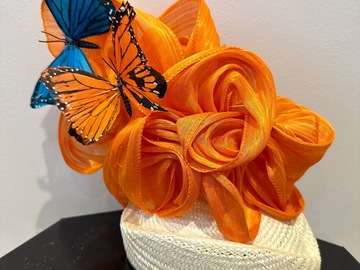 For Sale: Butterfly Orange and Blue Headpiece 