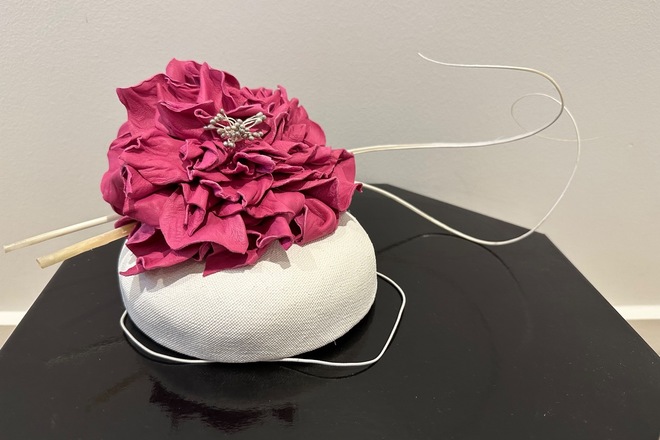 White and Pink Leather with flowers 