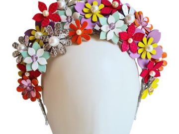 For Sale: Flora Leather Headpiece
