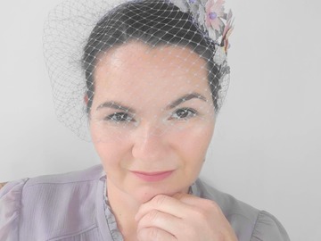 For Sale: Veiled rainbow pleather headband