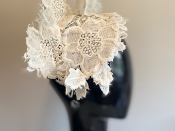 For Sale: White lace fascinator 
