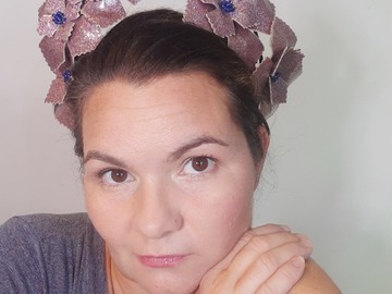 For Sale: Pink and Navy Pleather crown