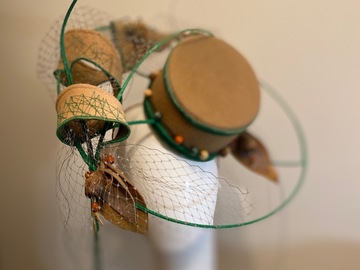 For Sale: Tan wired brim hat with gumleaves
