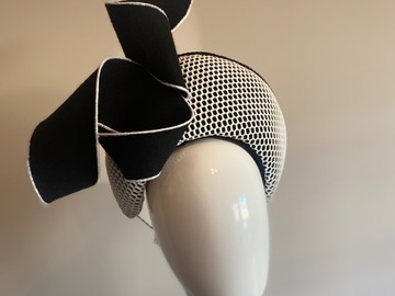 For Sale: Black felt crown with swirl