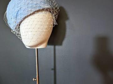 For Rent: Powder Blue Feather and Felt millinery 