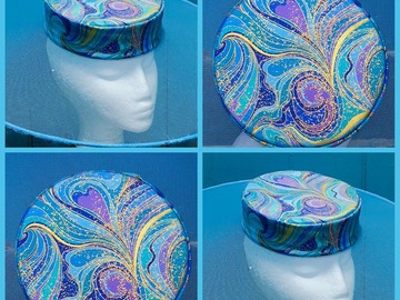 For Sale: Beautiful blue ethereal boater hat
