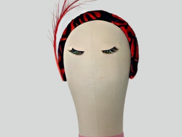 For Sale: Orange and Black textured Headband 