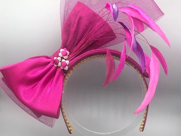 For Sale: Fuchsia Bow Hat 