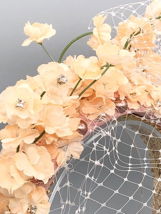 Peach Flower Crown 