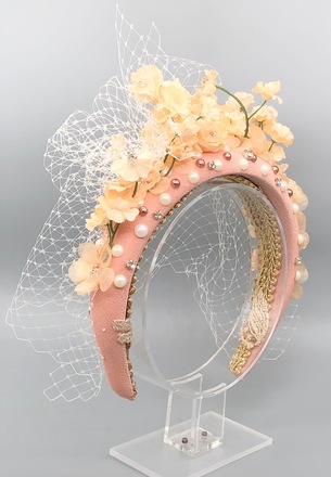 Peach Flower Crown 